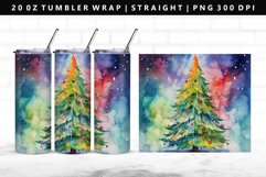 Watercolor 20oz Tumbler Wrap | Sublimation PNG Design Product Image 1