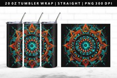 Mandala 20oz Tumbler Wrap | Sublimation PNG Design Product Image 1