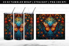 Butterfly 20oz Tumbler Wrap | Sublimation PNG Design Product Image 1