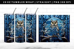 Owl 20oz Tumbler Wrap | Sublimation PNG Design Product Image 1
