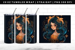 Zodiac Sign 20oz Tumbler Wrap | Sublimation PNG Design Product Image 1
