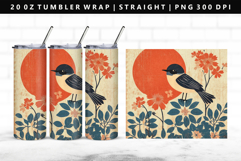 Hanafuda 20oz Tumbler Wrap | Sublimation PNG Design Product Image 1