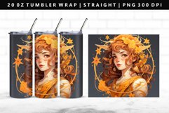 Zodiac Sign 20oz Tumbler Wrap | Sublimation PNG Design Product Image 1