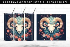 Aries 20oz Tumbler Wrap | Sublimation PNG Design Product Image 1