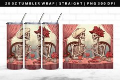 Skull 20oz Tumbler Wrap | Sublimation PNG Design Product Image 1