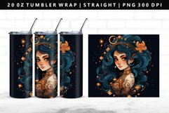 Zodiac Sign 20oz Tumbler Wrap | Sublimation PNG Design Product Image 1