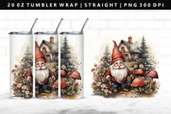 Gnome 20oz Tumbler Wrap | Sublimation PNG Design Product Image 1