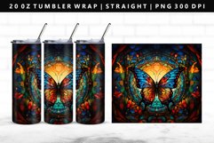 Butterfly 20oz Tumbler Wrap | Sublimation PNG Design Product Image 1