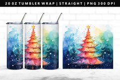 Watercolor 20oz Tumbler Wrap | Sublimation PNG Design Product Image 1