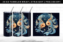 Zodiac Sign 20oz Tumbler Wrap | Sublimation PNG Design Product Image 1