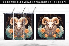 Aries 20oz Tumbler Wrap | Sublimation PNG Design Product Image 1