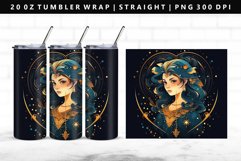 Zodiac Sign 20oz Tumbler Wrap | Sublimation PNG Design Product Image 1