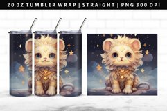 Zodiac Sign 20oz Tumbler Wrap | Sublimation PNG Design Product Image 1
