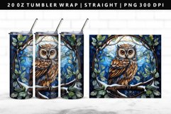 Owl 20oz Tumbler Wrap | Sublimation PNG Design Product Image 1