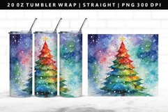 Watercolor 20oz Tumbler Wrap | Sublimation PNG Design Product Image 1