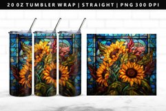Sunflower 20oz Tumbler Wrap | Sublimation PNG Design Product Image 1