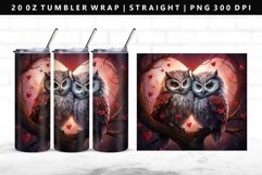 Owl 20oz Tumbler Wrap | Sublimation PNG Design Product Image 1