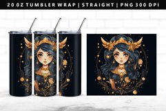 Zodiac Sign 20oz Tumbler Wrap | Sublimation PNG Design Product Image 1