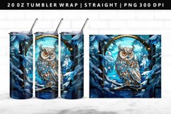 Owl 20oz Tumbler Wrap | Sublimation PNG Design Product Image 1