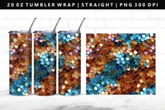 Sequin 20oz Tumbler Wrap | Sublimation PNG Design Product Image 1