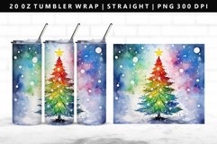 Watercolor 20oz Tumbler Wrap | Sublimation PNG Design Product Image 1