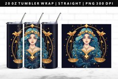 Zodiac Sign 20oz Tumbler Wrap | Sublimation PNG Design Product Image 1
