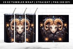 Aries 20oz Tumbler Wrap | Sublimation PNG Design Product Image 1