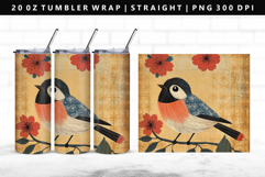 Hanafuda 20oz Tumbler Wrap | Sublimation PNG Design Product Image 1