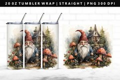 Gnome 20oz Tumbler Wrap | Sublimation PNG Design Product Image 1