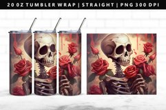 Skull 20oz Tumbler Wrap | Sublimation PNG Design Product Image 1