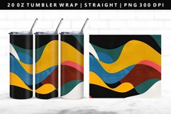 Retro Pop Art 20oz Tumbler Wrap | Sublimation PNG Design Product Image 1