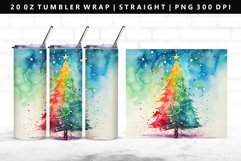 Watercolor 20oz Tumbler Wrap | Sublimation PNG Design Product Image 1