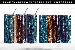 Sequin 20oz Tumbler Wrap | Sublimation PNG Design Product Image 1