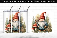 Gnome 20oz Tumbler Wrap | Sublimation PNG Design Product Image 1
