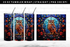 Owl 20oz Tumbler Wrap | Sublimation PNG Design Product Image 1