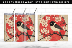 Hanafuda 20oz Tumbler Wrap | Sublimation PNG Design Product Image 1