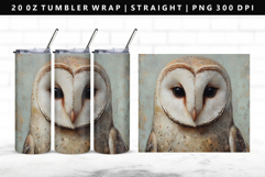 Owl 20oz Tumbler Wrap | Sublimation PNG Design Product Image 1