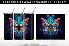 Butterfly 20oz Tumbler Wrap | Sublimation PNG Design Product Image 1