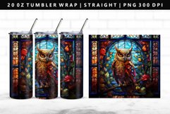 Owl 20oz Tumbler Wrap | Sublimation PNG Design Product Image 1