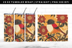 Hanafuda 20oz Tumbler Wrap | Sublimation PNG Design Product Image 1