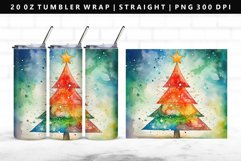 Watercolor 20oz Tumbler Wrap | Sublimation PNG Design Product Image 1