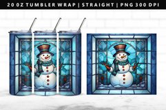Snowman 20oz Tumbler Wrap PNG Design Product Image 1