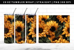 Flower 20oz Tumbler Wrap | Sublimation PNG Design Product Image 1