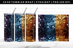 Sequin 20oz Tumbler Wrap | Sublimation PNG Design Product Image 1