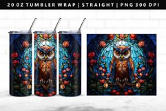Owl 20oz Tumbler Wrap | Sublimation PNG Design Product Image 1