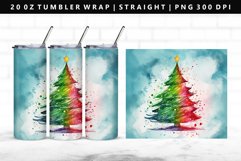 Watercolor 20oz Tumbler Wrap | Sublimation PNG Design Product Image 1