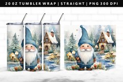 Gnome 20oz Tumbler Wrap | Sublimation PNG Design Product Image 1