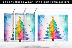 Watercolor 20oz Tumbler Wrap | Sublimation PNG Design Product Image 1