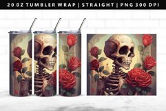 Skull 20oz Tumbler Wrap | Sublimation PNG Design Product Image 1