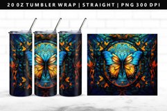 Butterfly 20oz Tumbler Wrap | Sublimation PNG Design Product Image 1